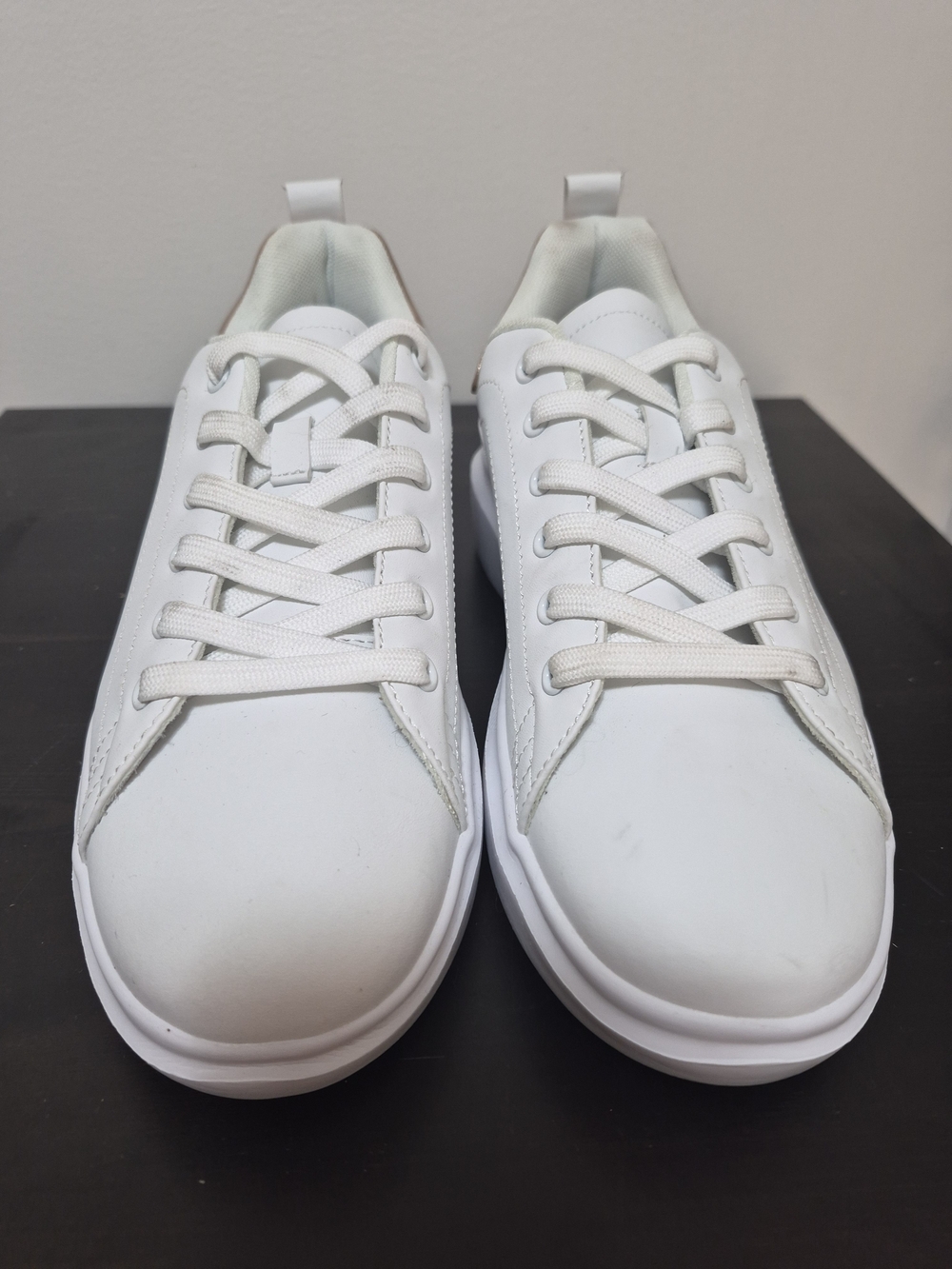 Classic White Women's Low-Top Lace-Up Sneakers